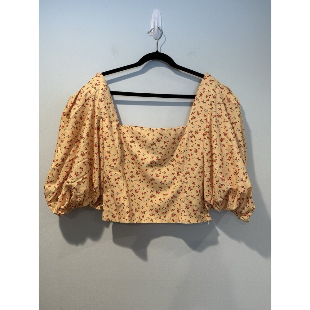 NEW Sokee Collective Top XL Smocked Ditsy Floral Coquette Travel Twee Cottage